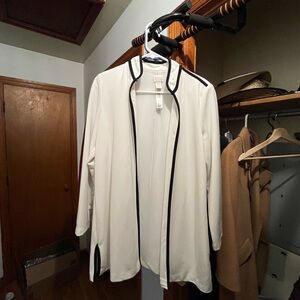 Chico's White Blazer with Black Trim